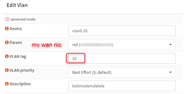 editting vlan